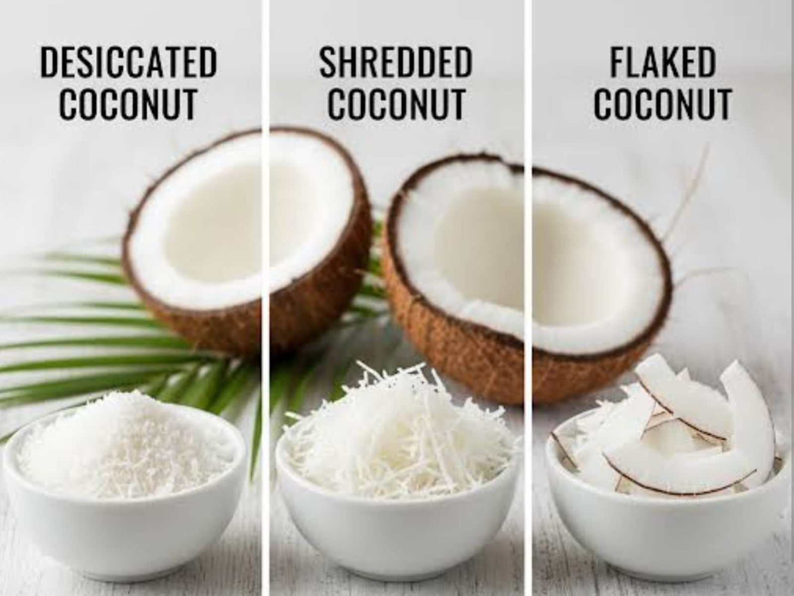 Desiccated coconut powder